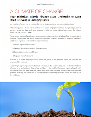 A Climate of Change: Four Initiatives Islamic Finance Must Undertake